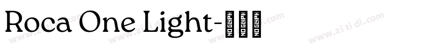 Roca One Light字体转换